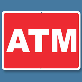 sign ATM MONEY MACHINE