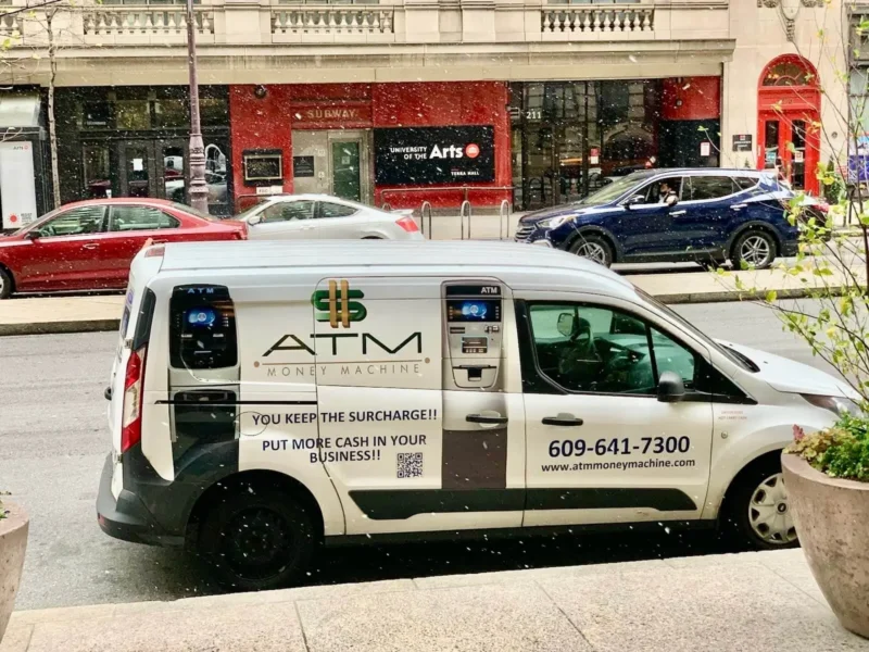 ATM Money Machine service van in Philadelphia PA